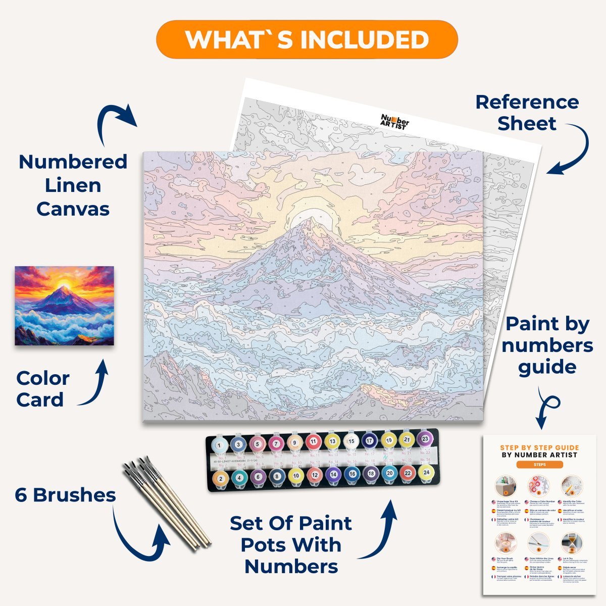 Clouded Summit - Number Artist Paint By Numbers Kits