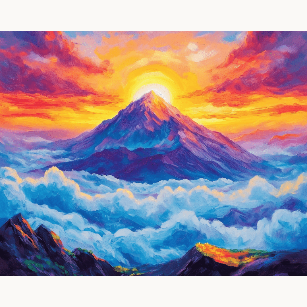 Clouded Summit - Number Artist Diamond Painting Kits