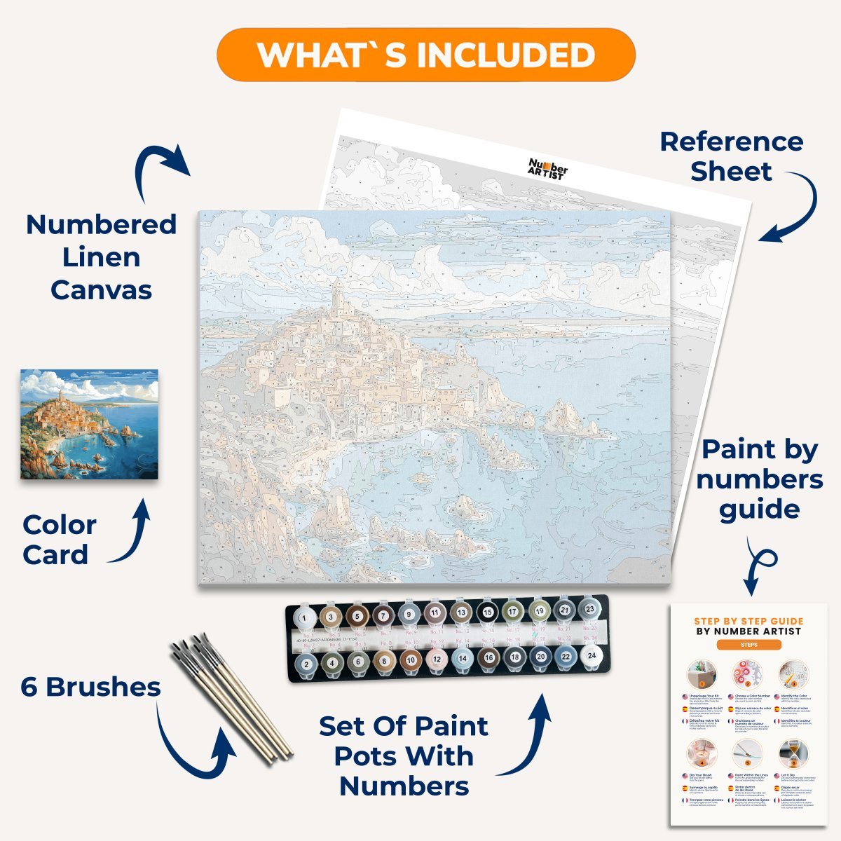 Coastal city Harmony - Number Artist Diamond Painting Kits