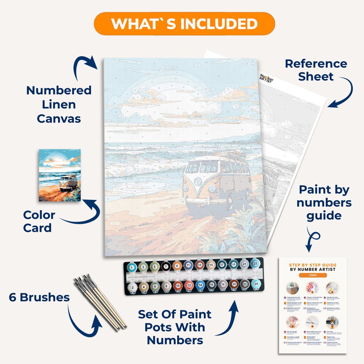 Coastal Road Trip - Number Artist Diamond Painting Kits