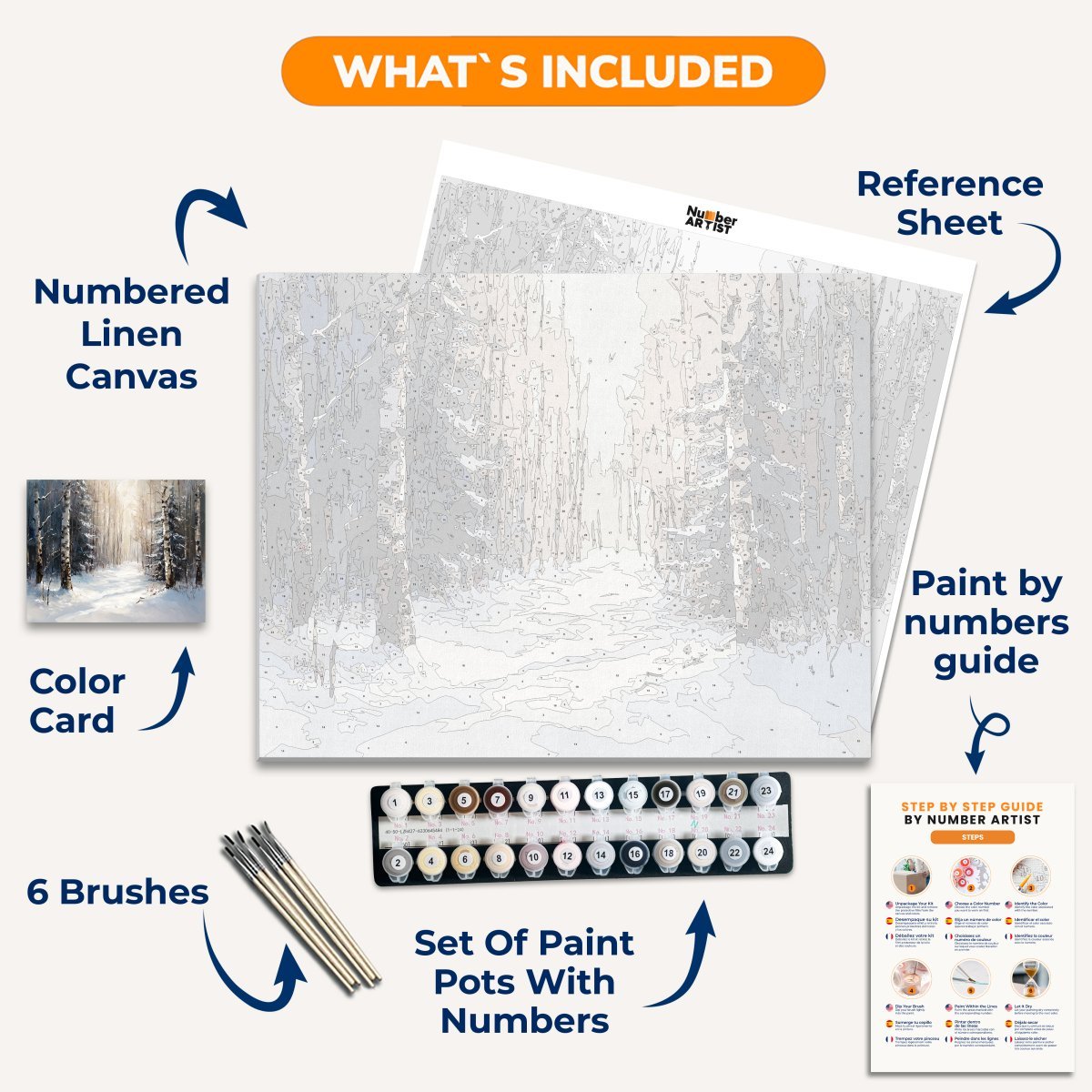 Cold Trees - Number Artist Paint By Numbers Kits