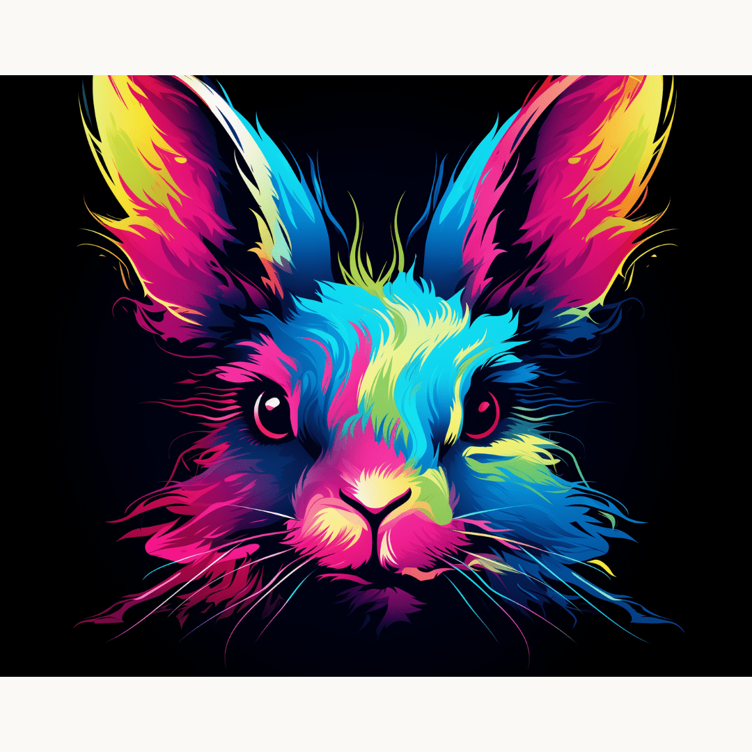 Colorful Bunny - Number Artist Diamond Painting Kits