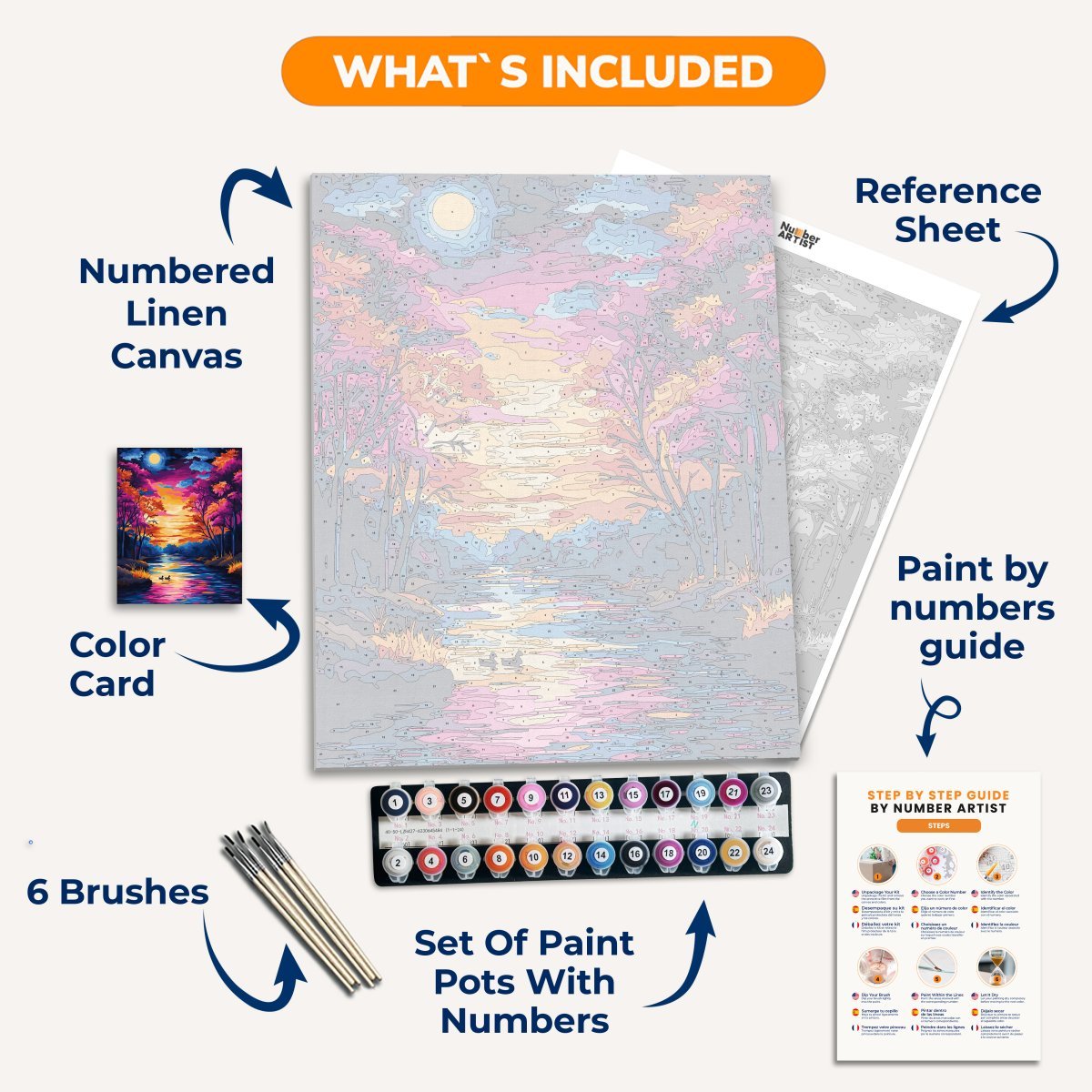 Colorful Lake - Number Artist Diamond Painting Kits