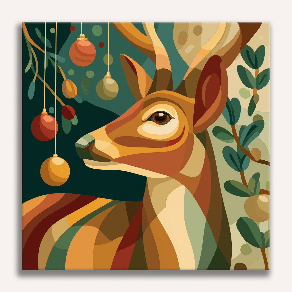 Colorful Reindeer Paint by Numbers Kit