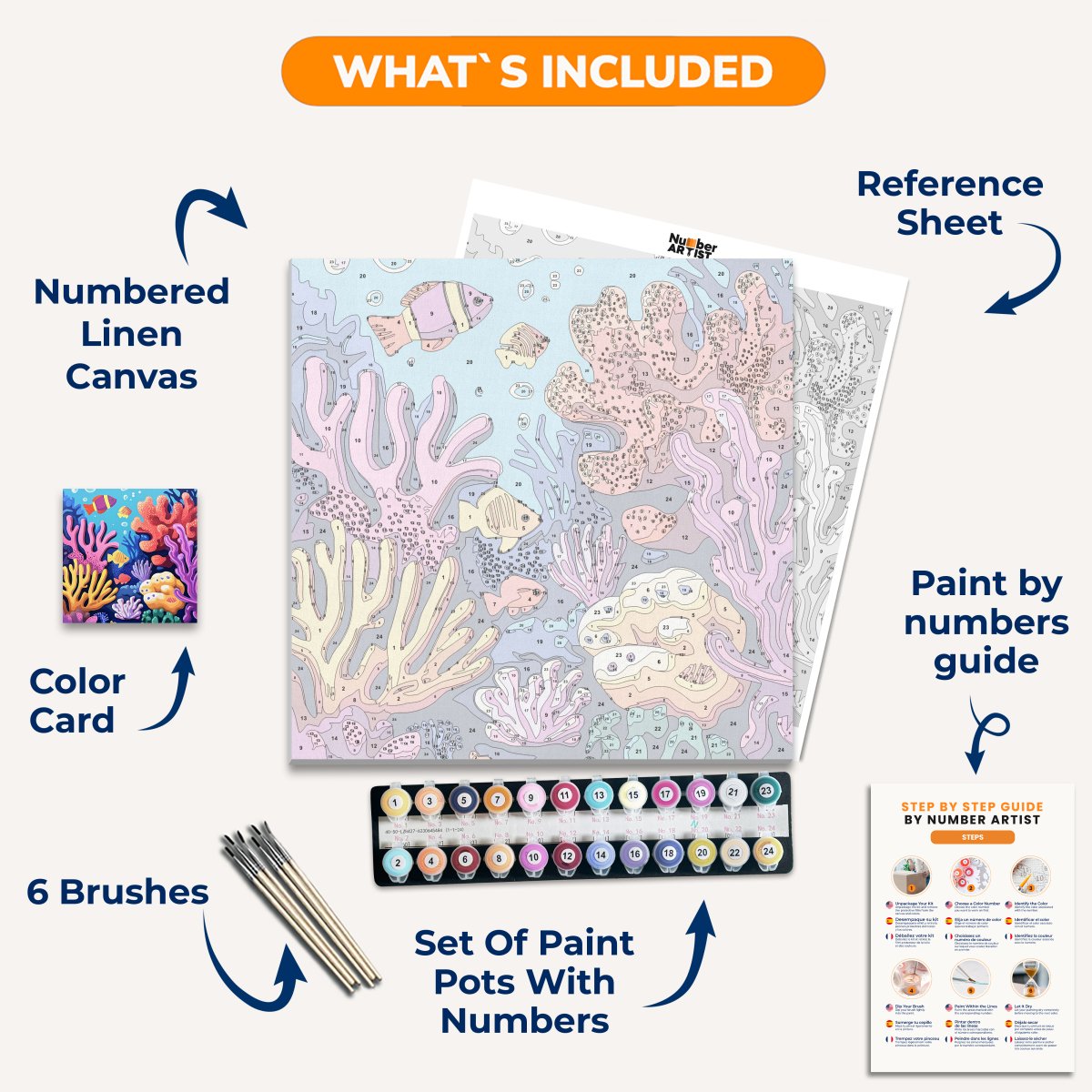 Coral Paradise - Number Artist Paint By Numbers Kits