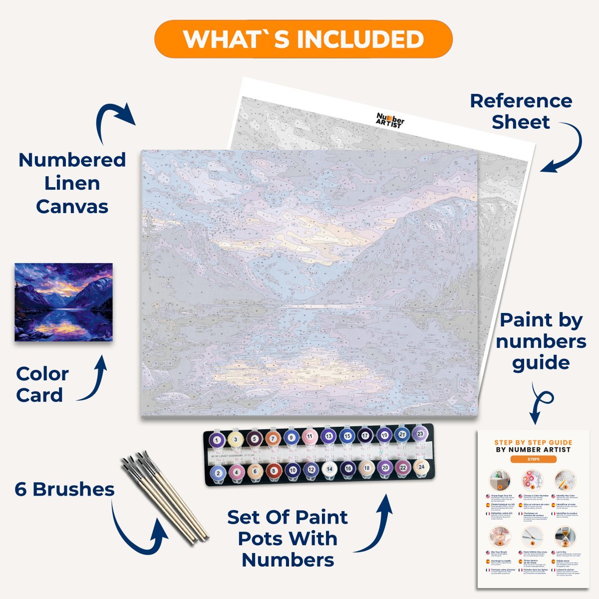 Cosmic Lake - Number Artist Diamond Painting Kits