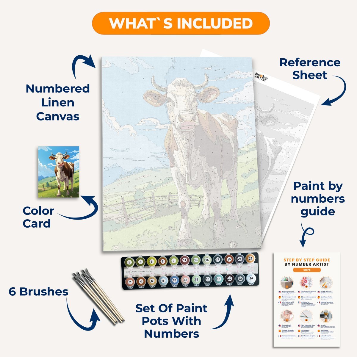 Cow's Grounds - Number Artist Diamond Painting Kits