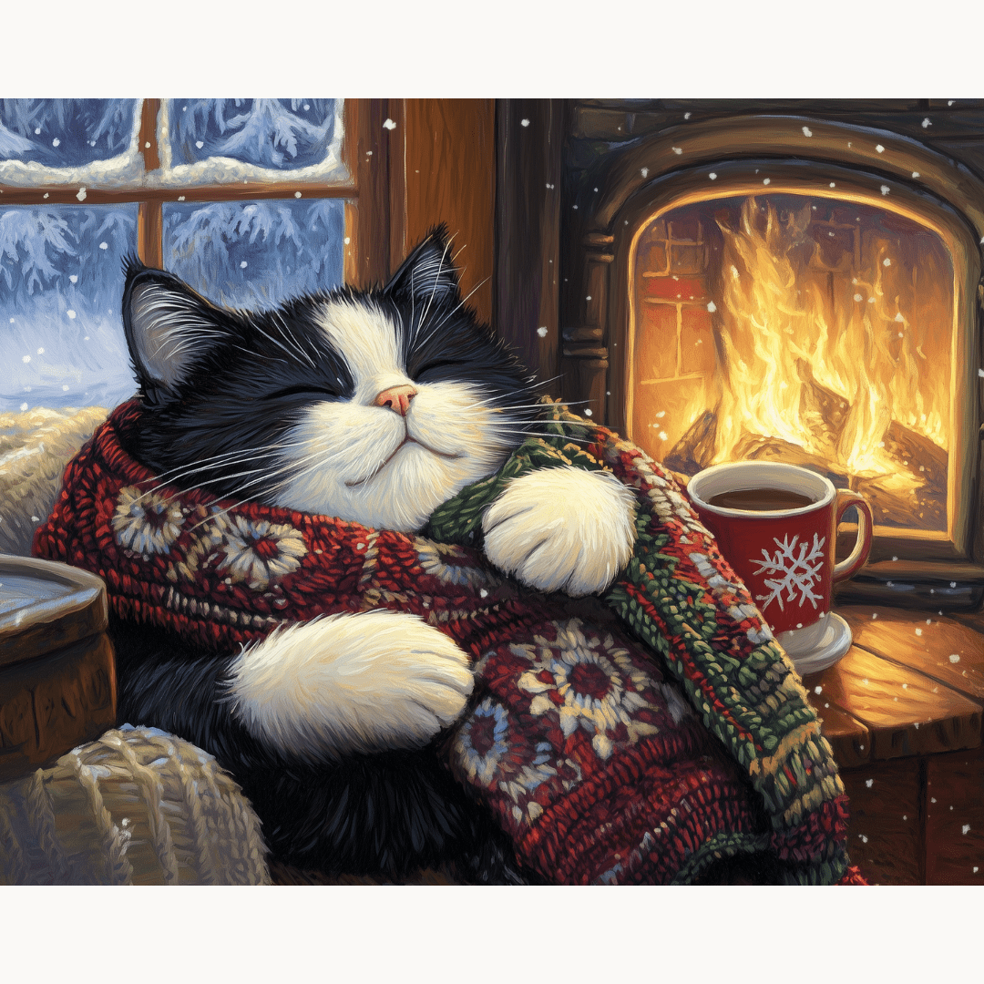 Cozy Kitten - Number Artist Diamond Painting Kits