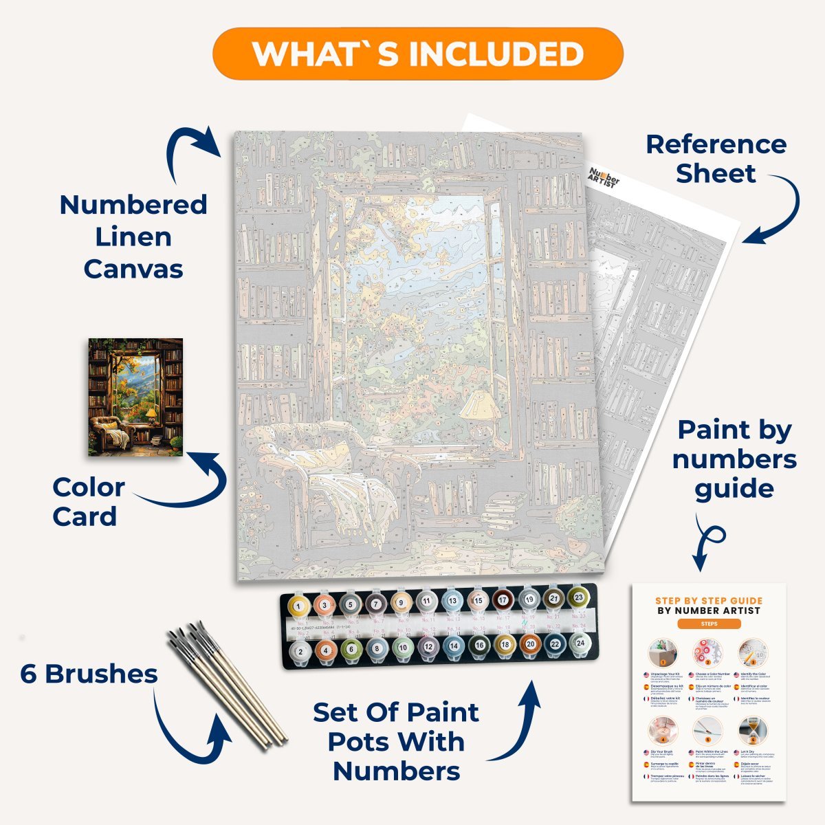 Cozy Reading Nook - Number Artist Diamond Painting Kits