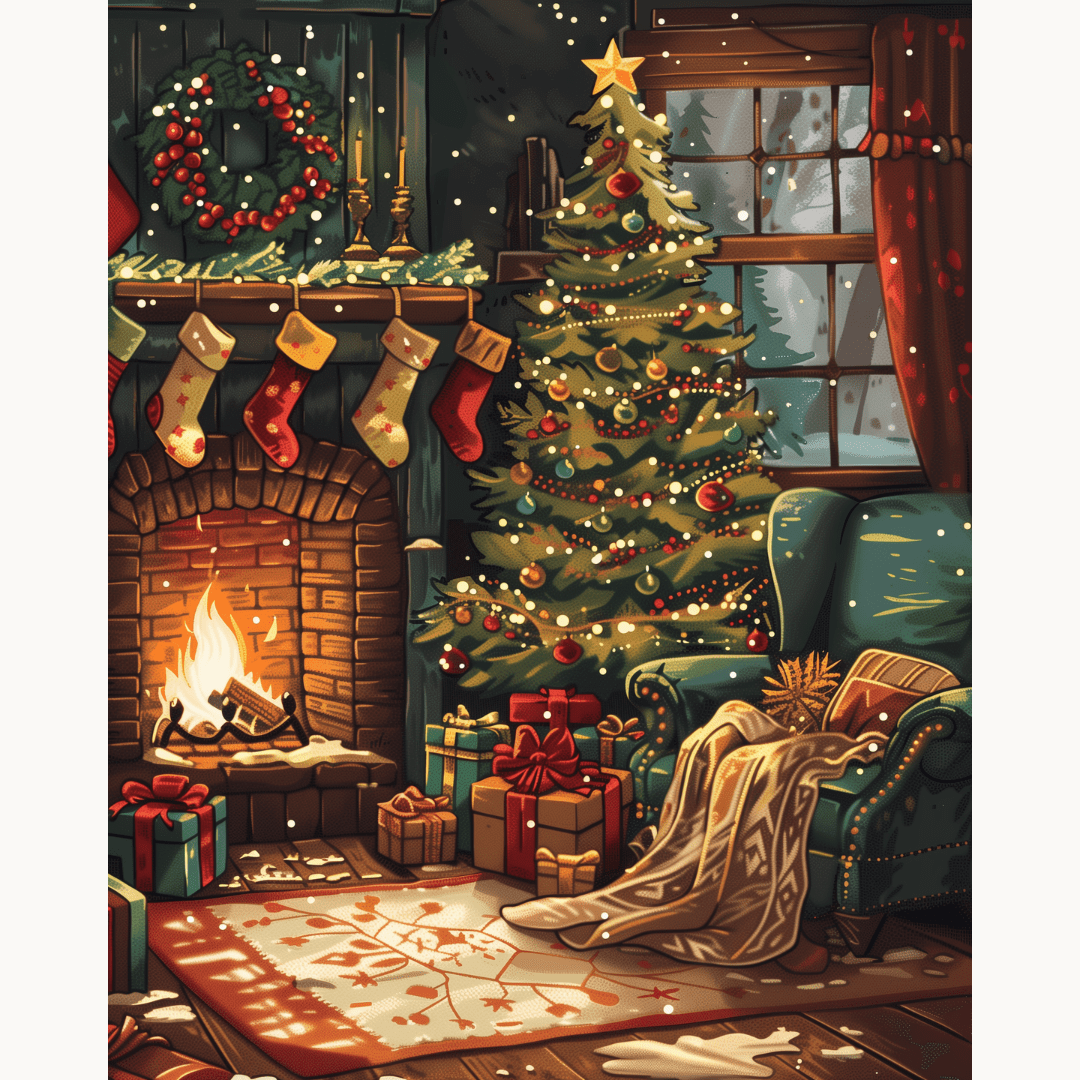 Cozy Snowfall - Number Artist Diamond Painting Kits