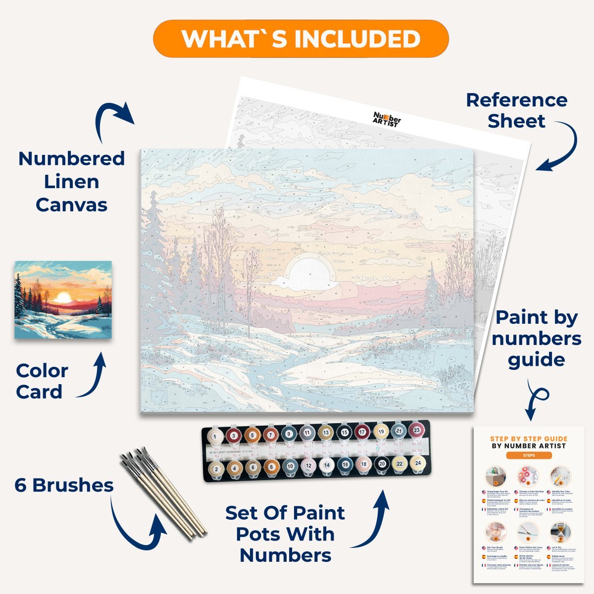 Crimson Dusk Canoes - Number Artist Diamond Painting Kits