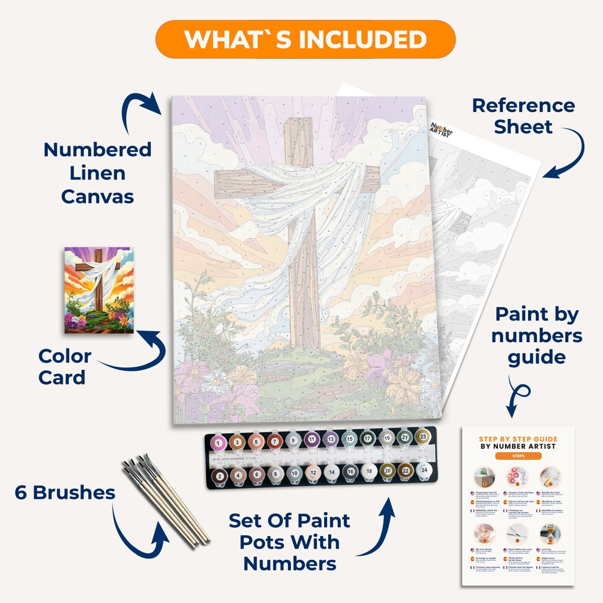 Cross Sunset - Number Artist Diamond Painting Kits