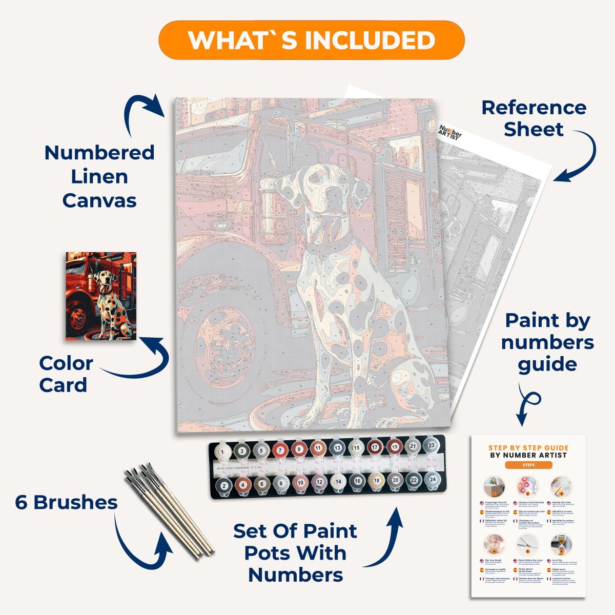 Dalmatian Firefighter - Number Artist Diamond Painting Kits