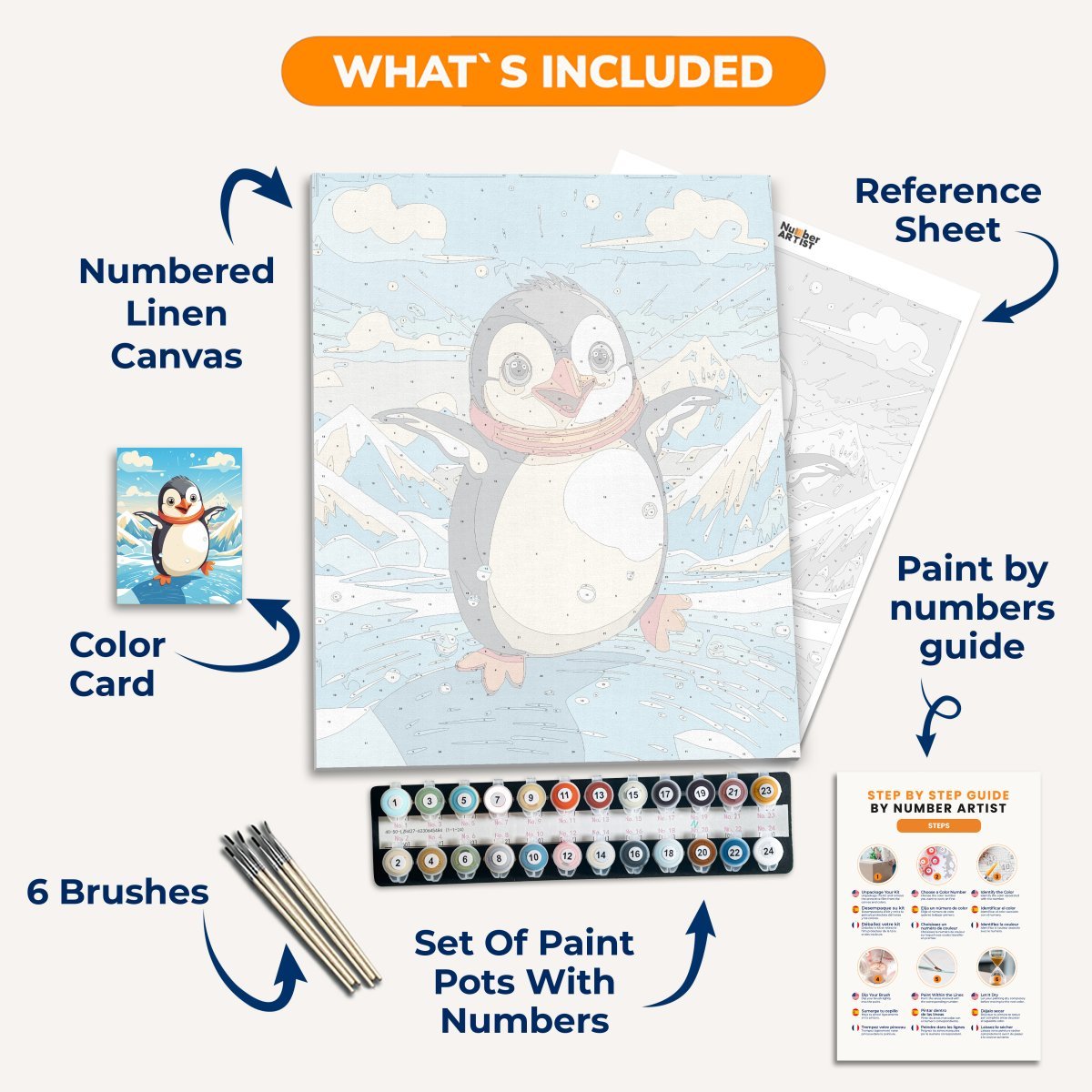 Dancing Penguin - Number Artist Diamond Painting Kits