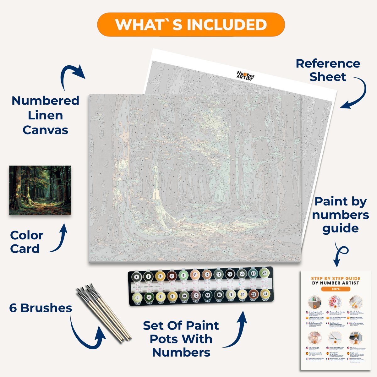 Dark Wood Forest - Number Artist Diamond Painting Kits