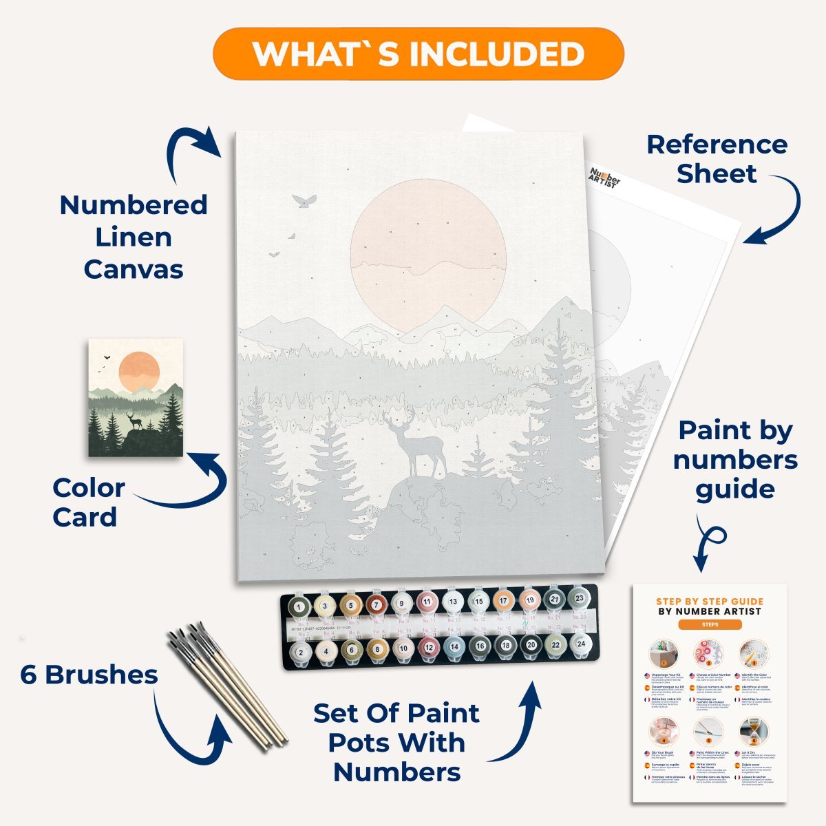 Deer Forest - Number Artist Diamond Painting Kits