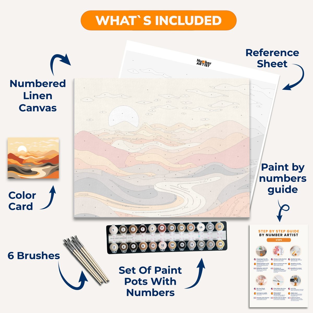 Desert Rivers - Number Artist Paint By Numbers Kits