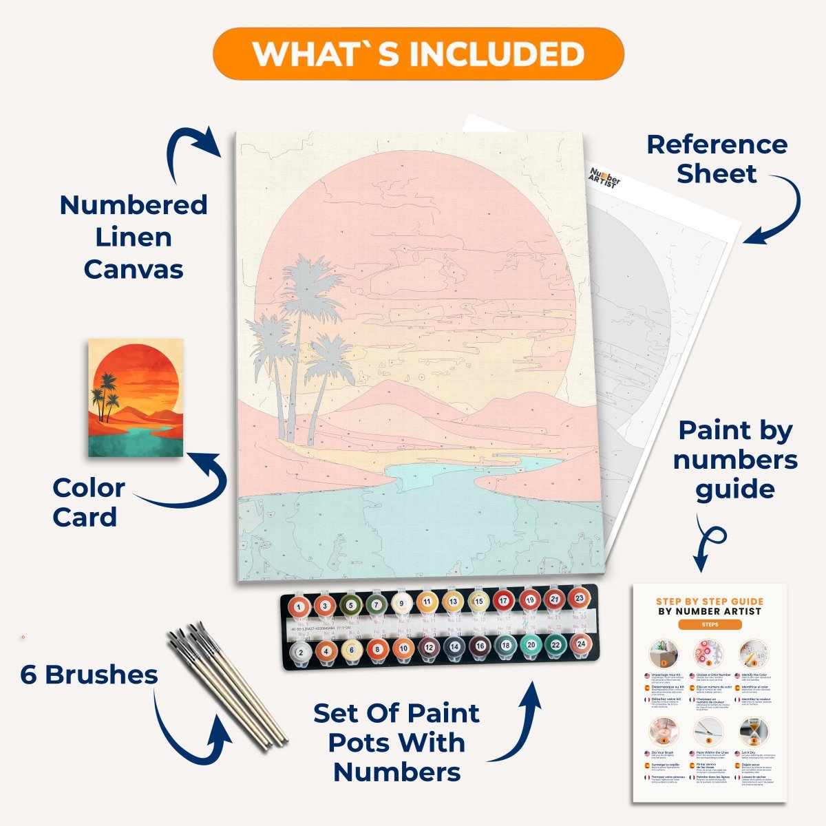 Desert Sun - Number Artist Diamond Painting Kits