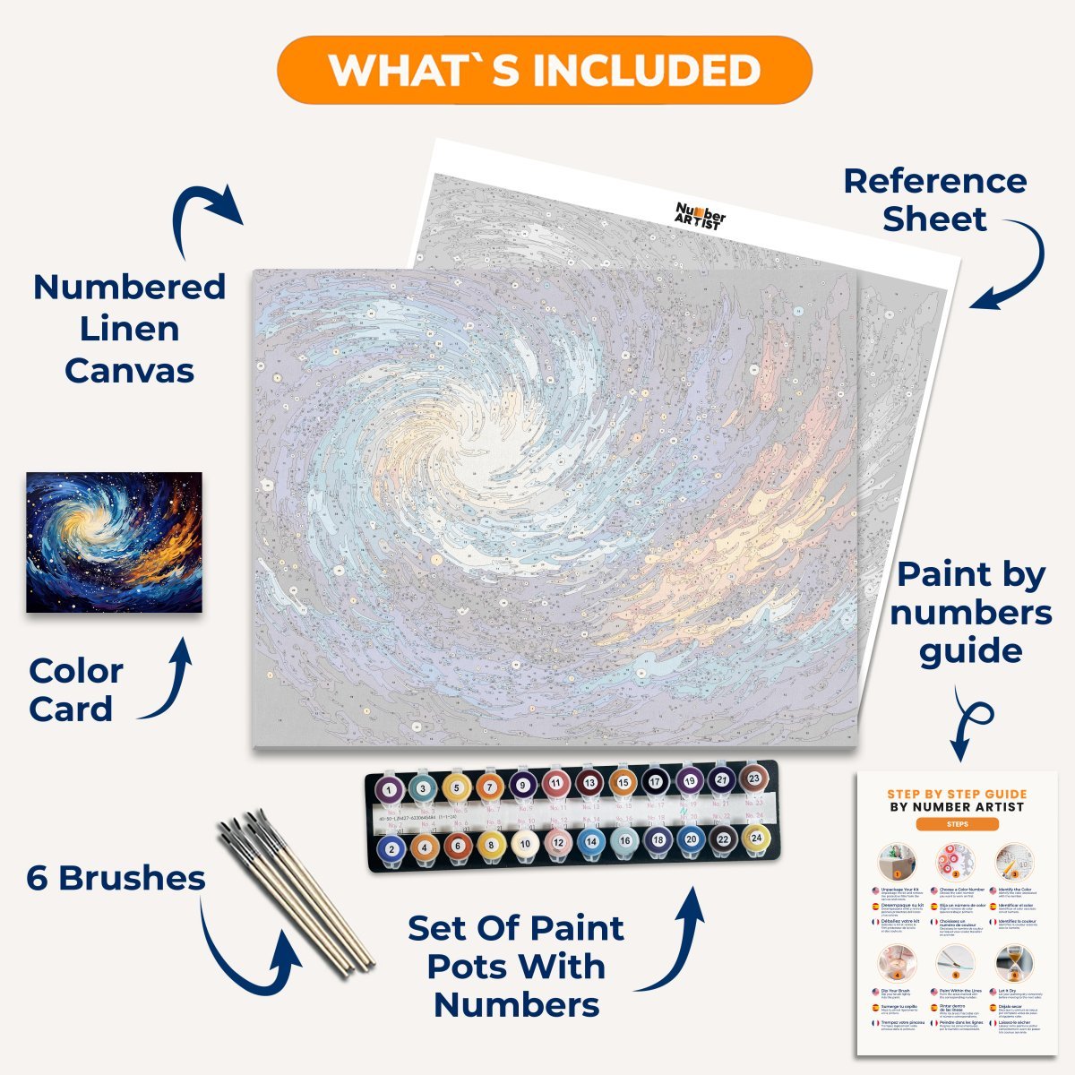 Distant Galaxy - Number Artist Paint By Numbers Kits