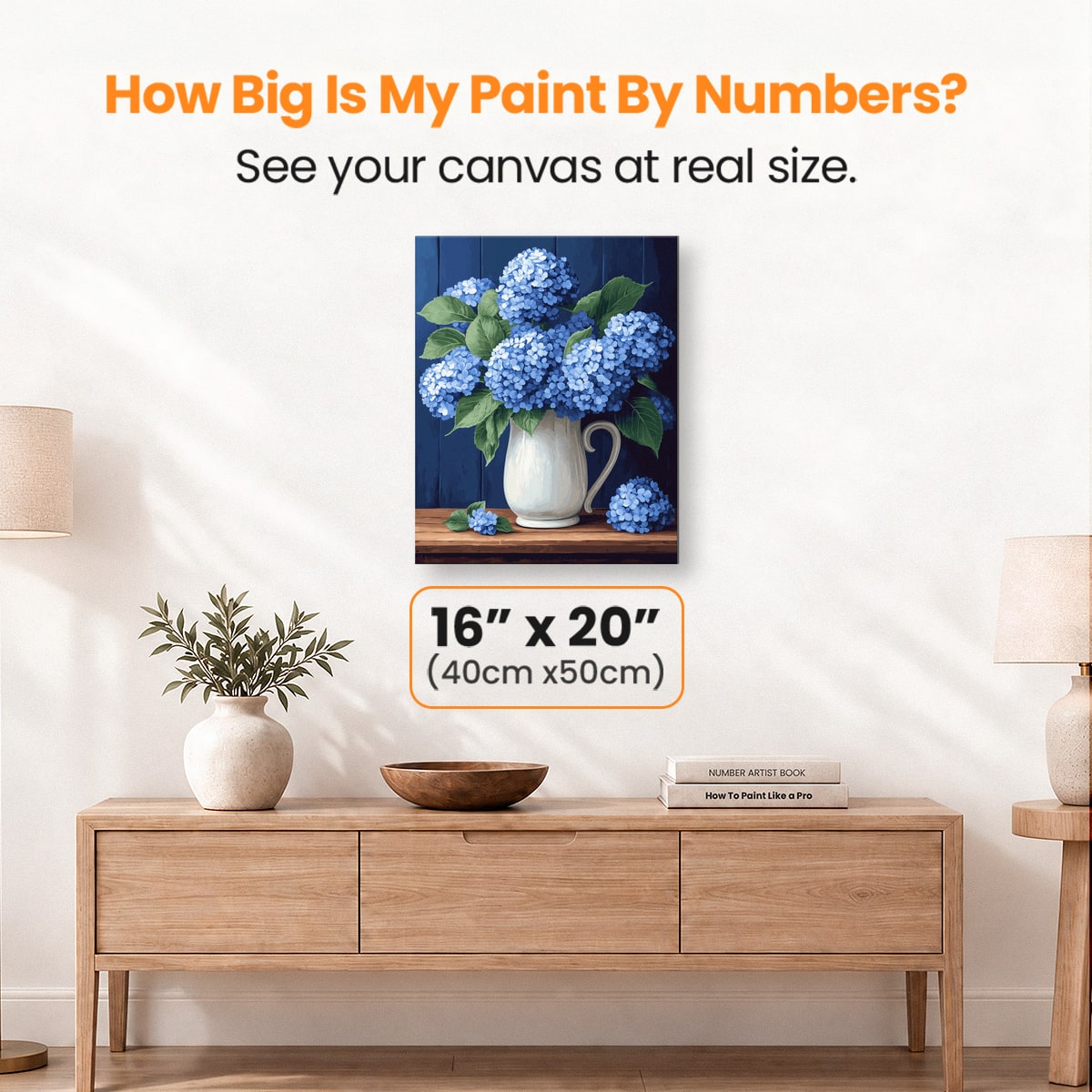 Hydrangea Vase - Number Artist Paint by Numbers Kits