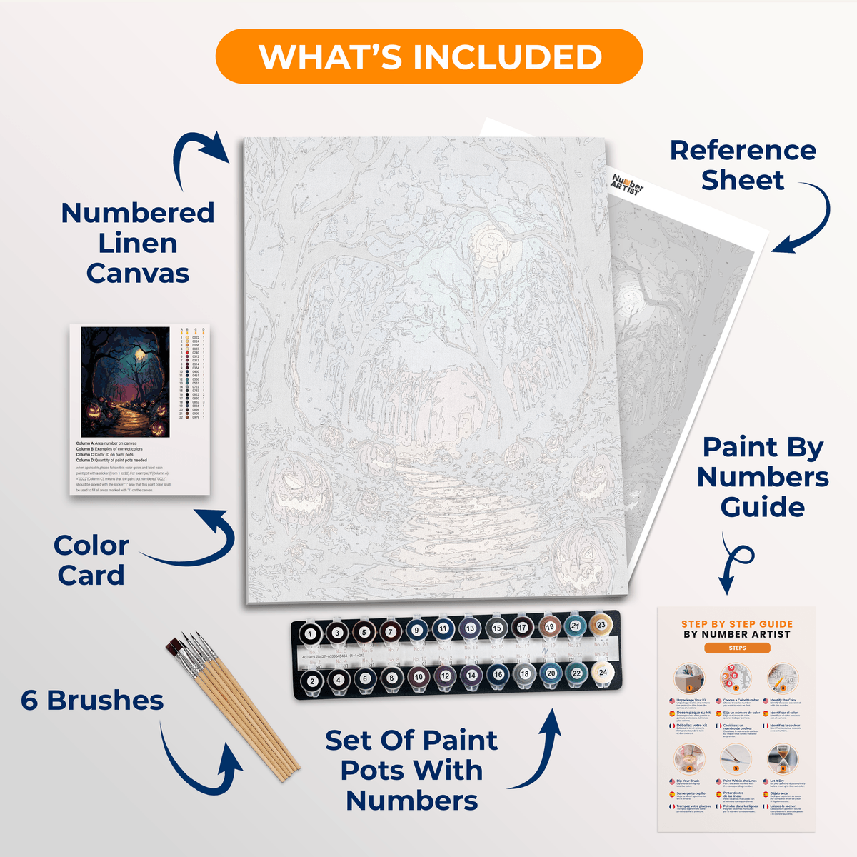 The Road to Halloween - Number Artist Paint by Numbers Kits