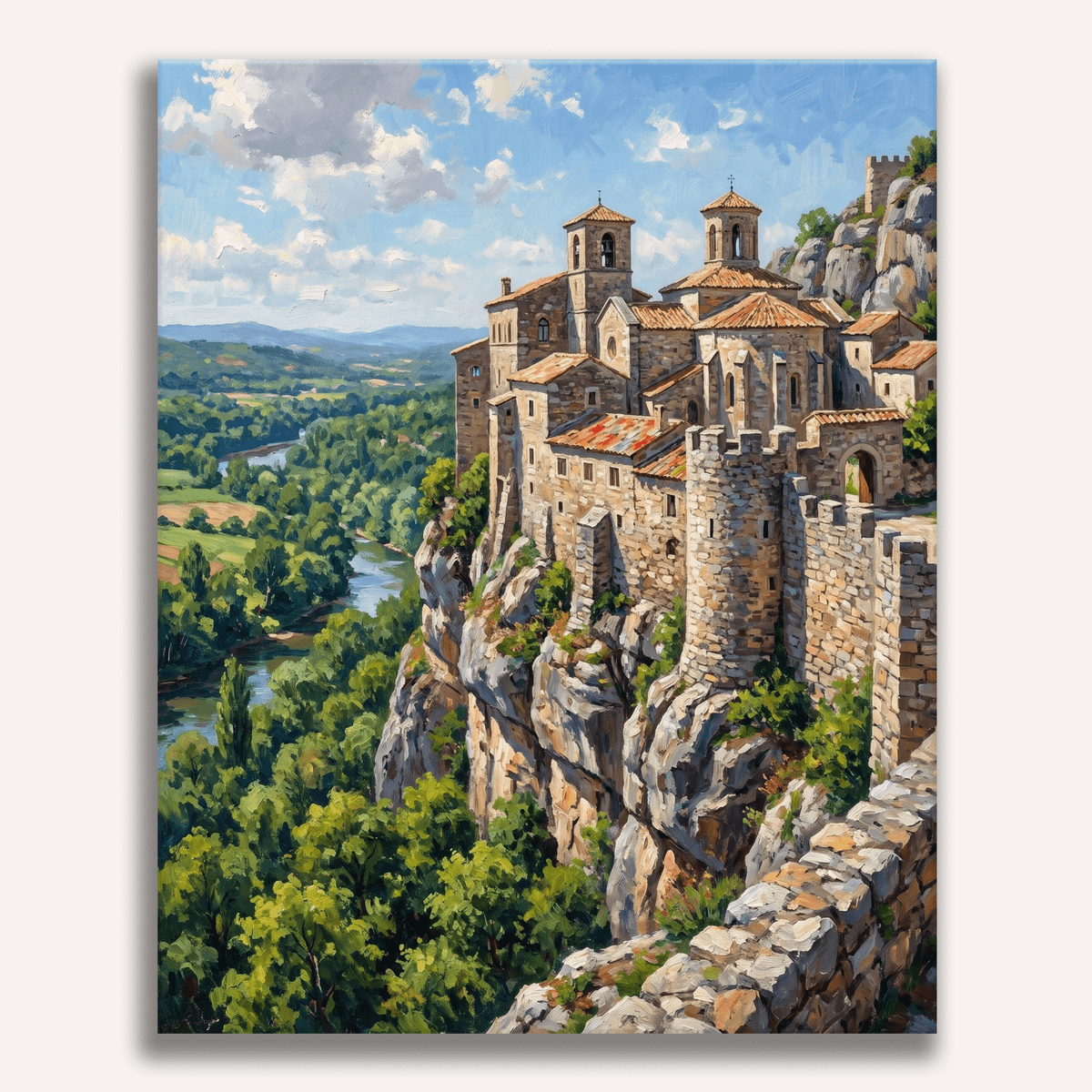 Cliffside Sanctuary - Number Artist Paint by Numbers Kits