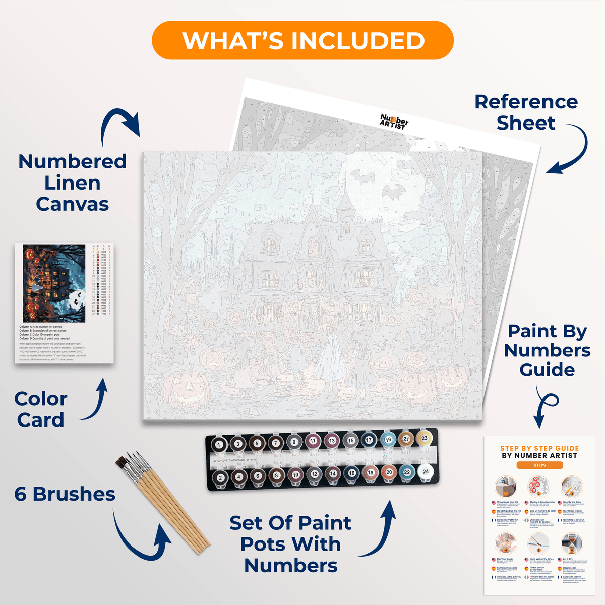 Halloween Night - Number Artist Paint by Numbers Kits