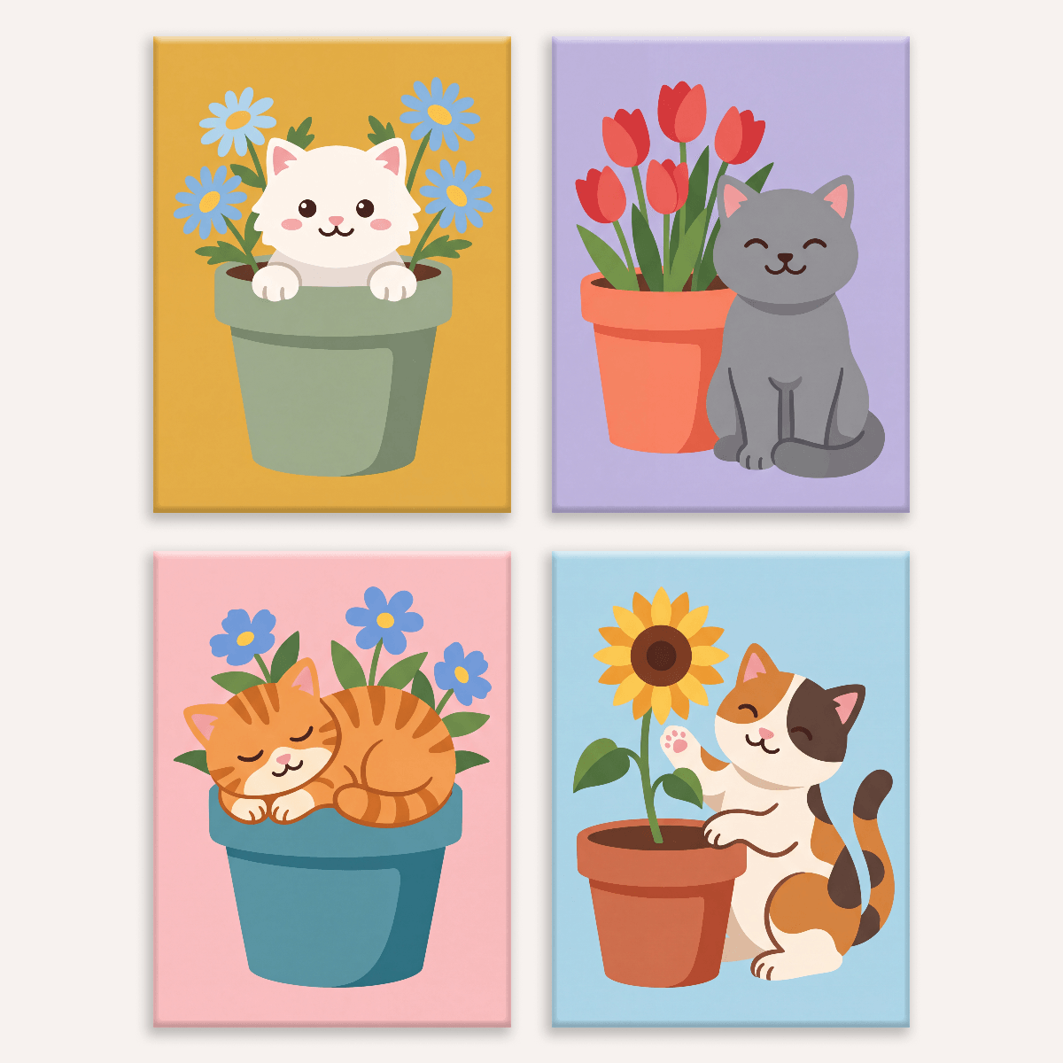 Kitty Garden - Number Artist Paint by Numbers Kits