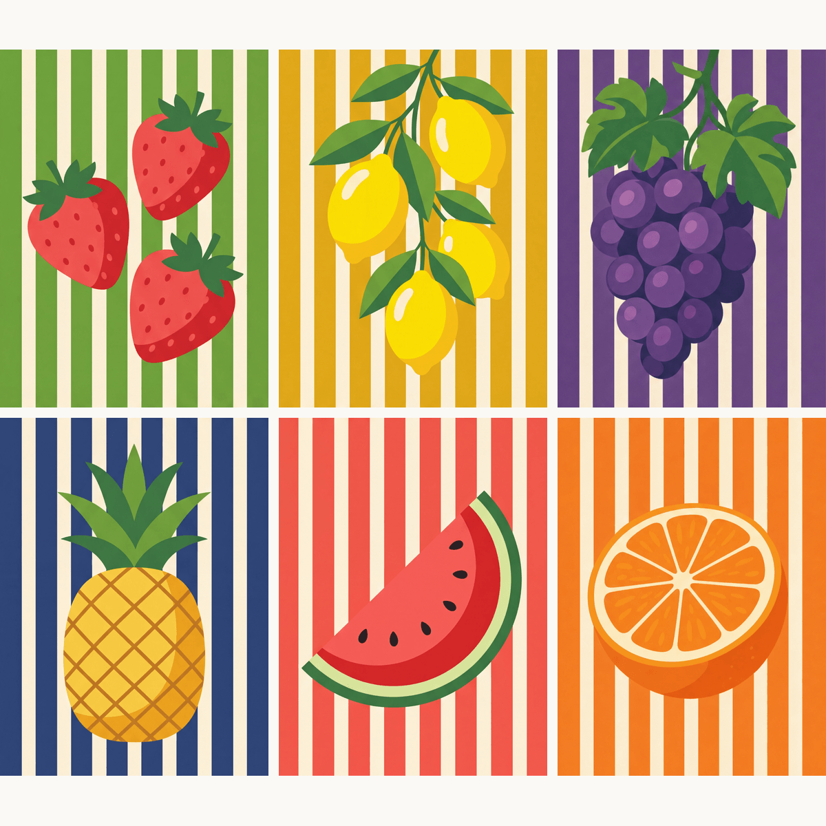 Summer Stripes - Number Artist Paint by Numbers Kits