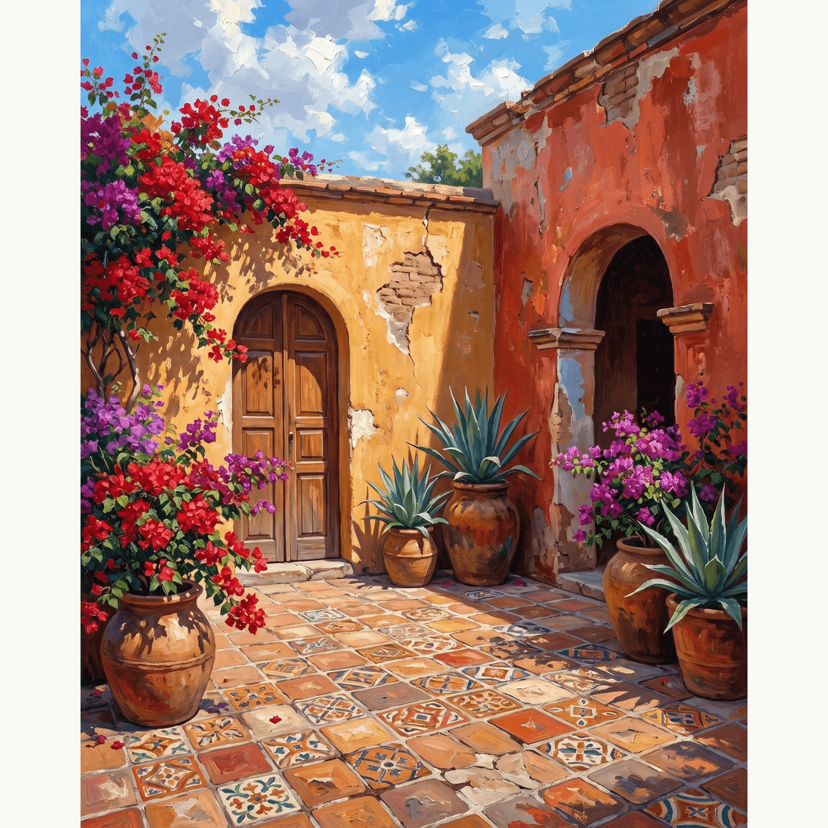 Oaxaca Courtyard - Number Artist Paint by Numbers Kits