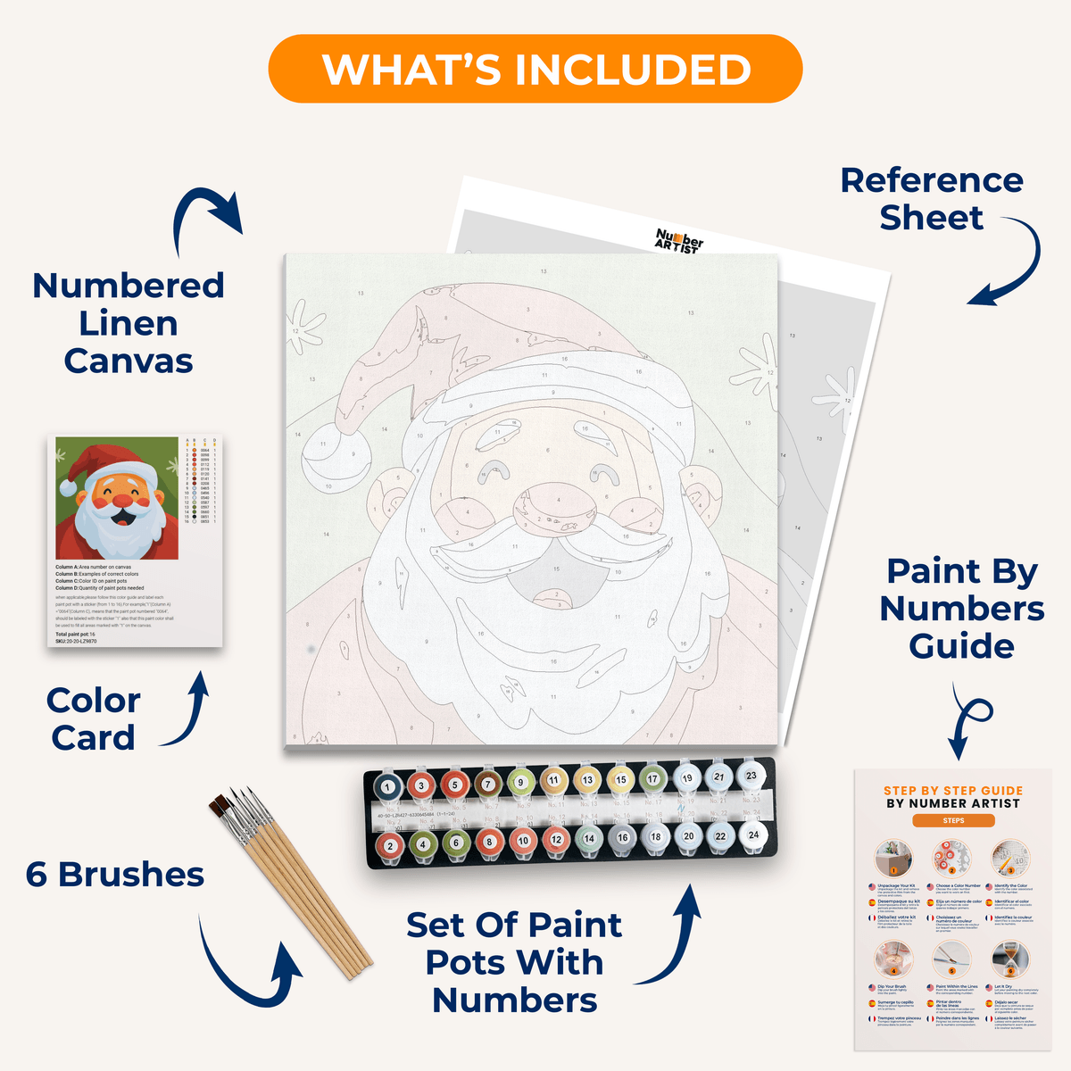 Santa's Laugh - Number Artist Paint by Numbers Kits