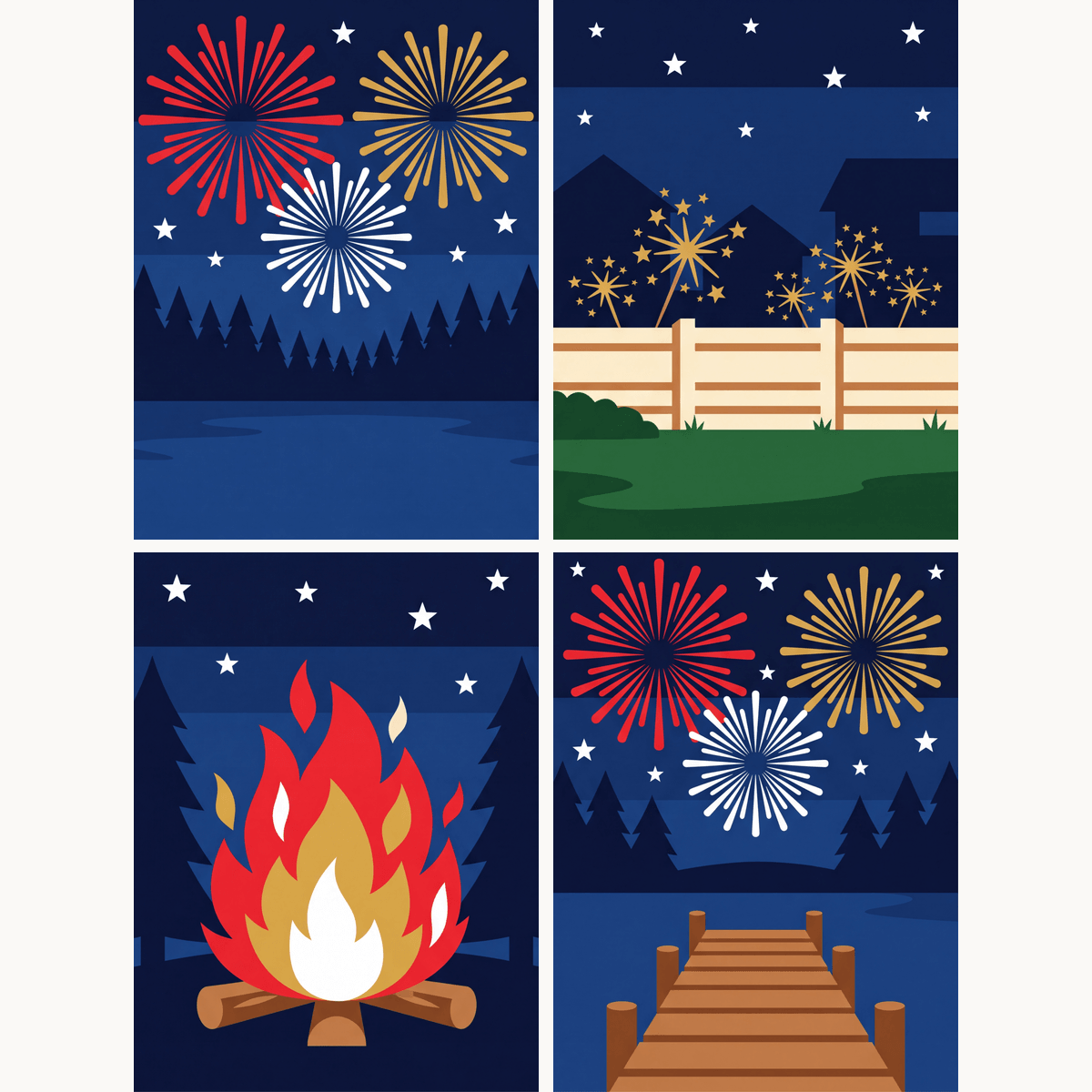 Sparkler Lake Nights - Number Artist Paint by Numbers Kits