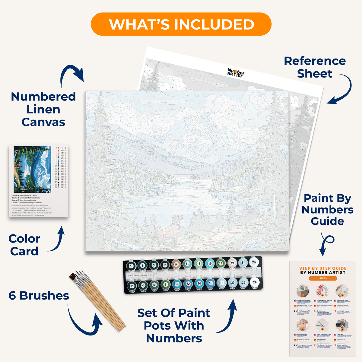 Hiking Dog - Number Artist Paint by Numbers Kits