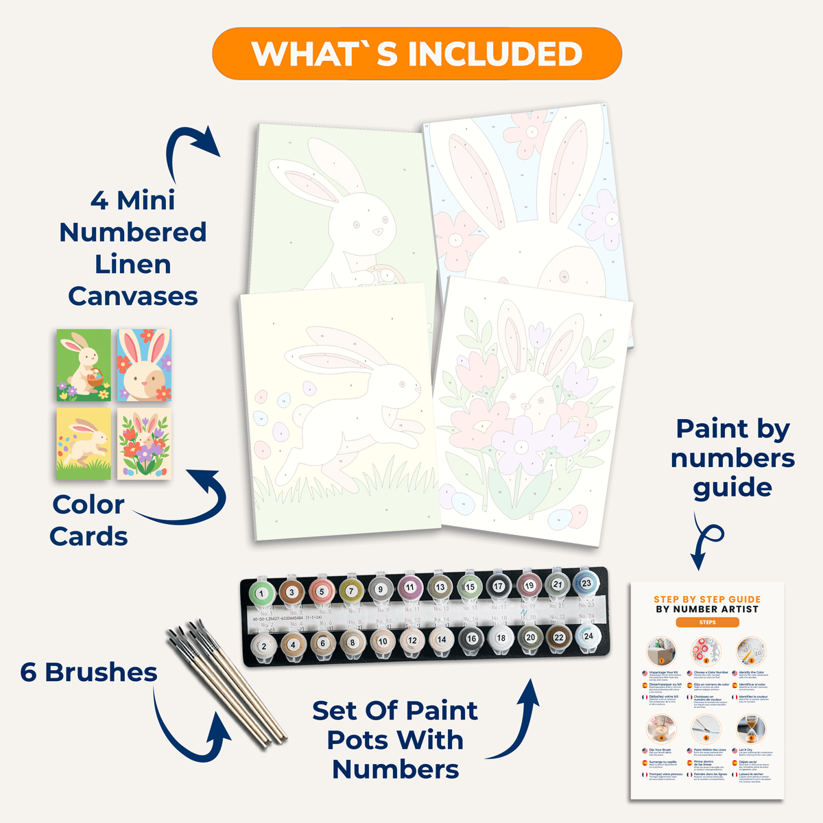 Bunny Delight - Number Artist Paint by Numbers Kits