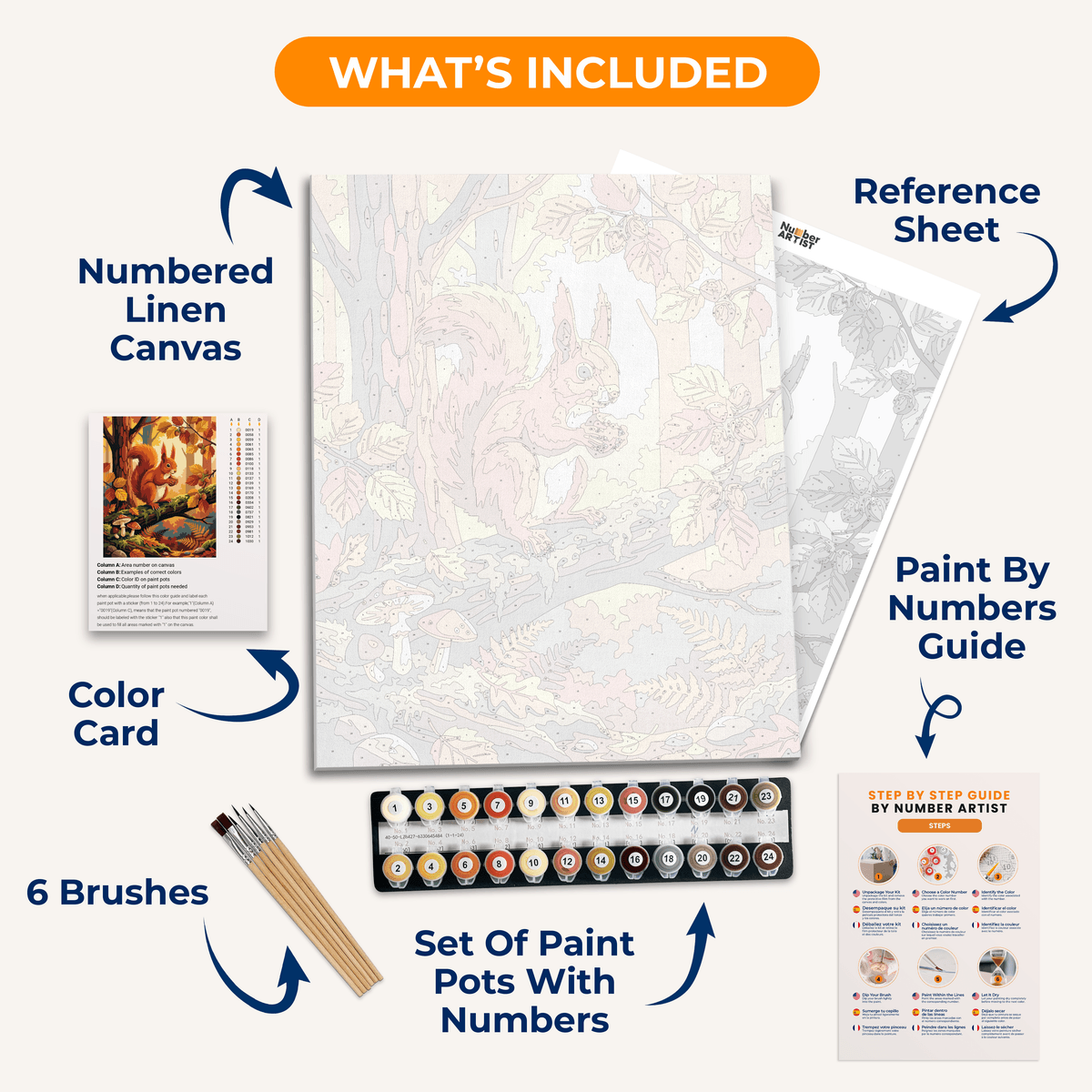Hazelnut Treasure - Number Artist Paint by Numbers Kits