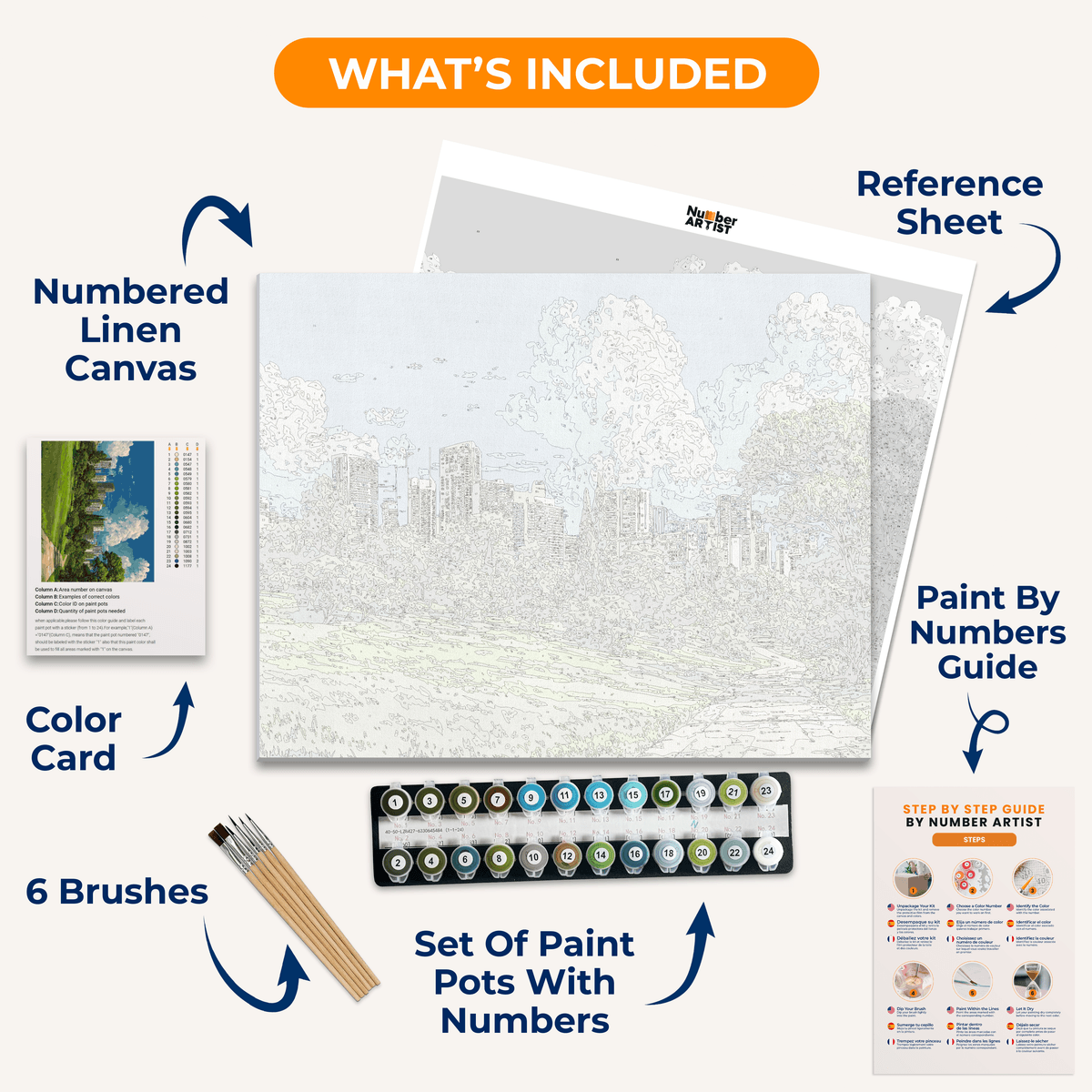 Paradise City - Number Artist Paint by Numbers Kits