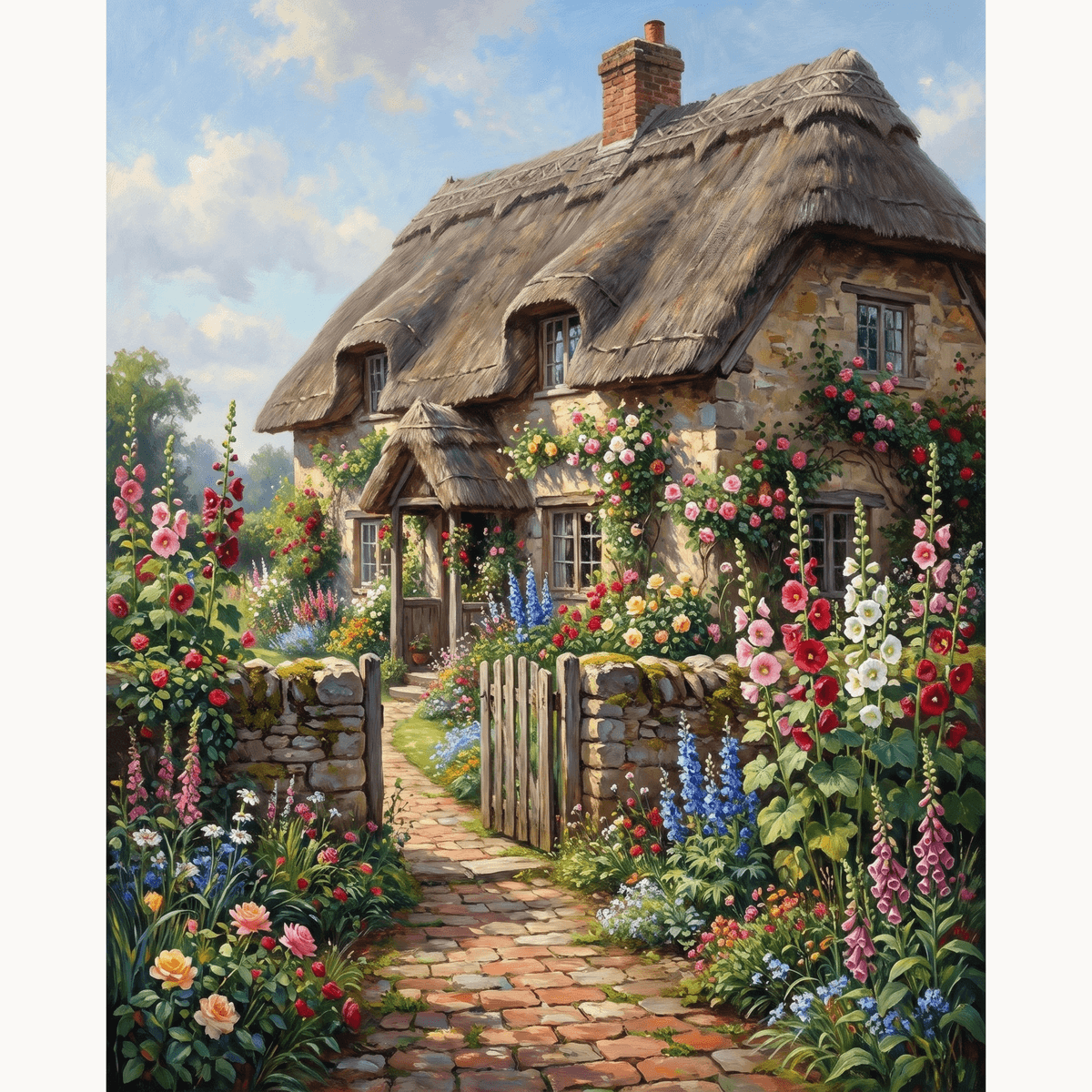 Thatched Cottage - Number Artist Paint by Numbers Kits