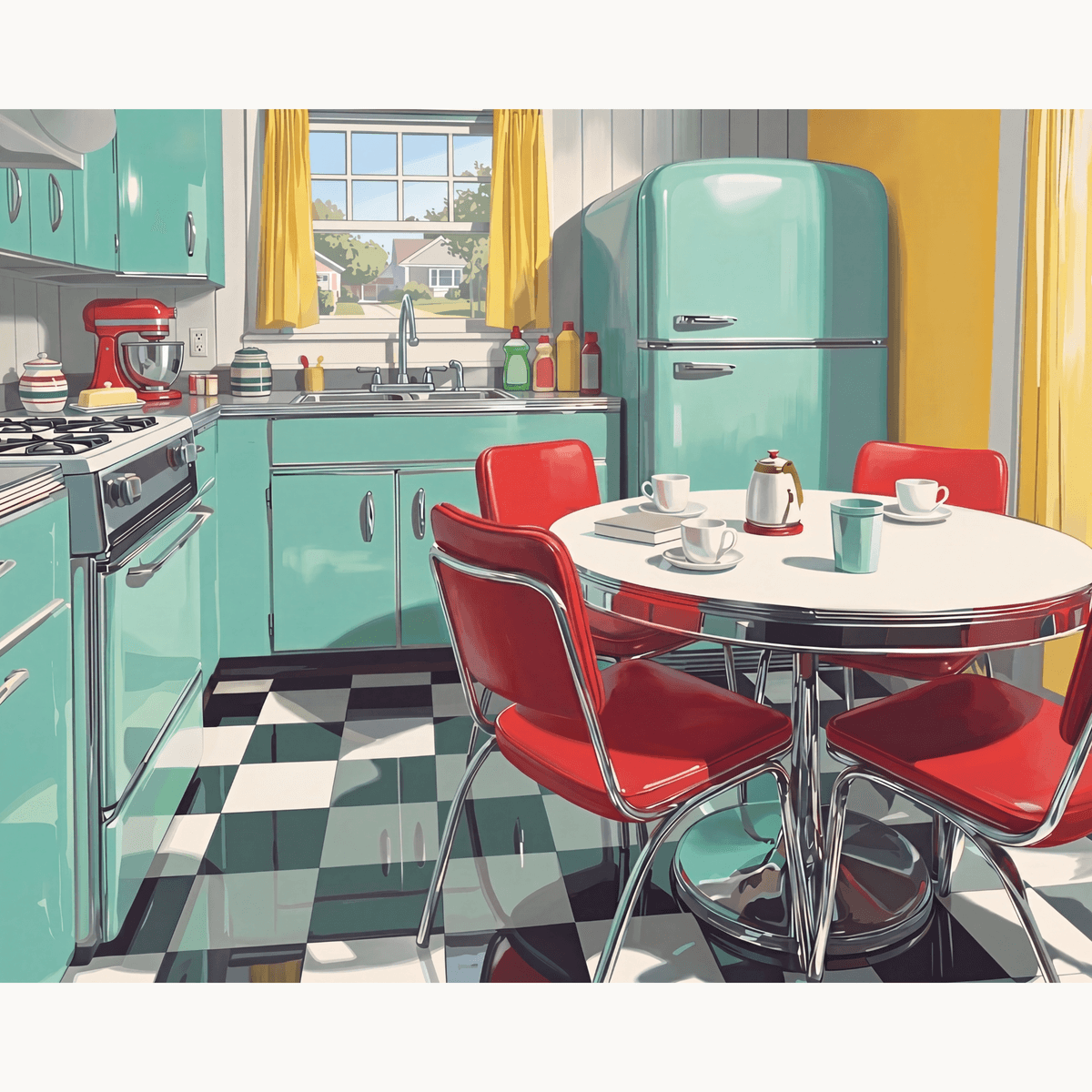 Sixties Kitchen - Number Artist Paint by Numbers Kits