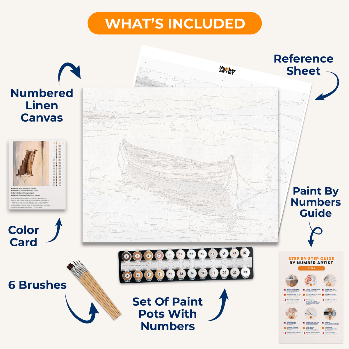 Lonely Boat - Number Artist Paint by Numbers Kits