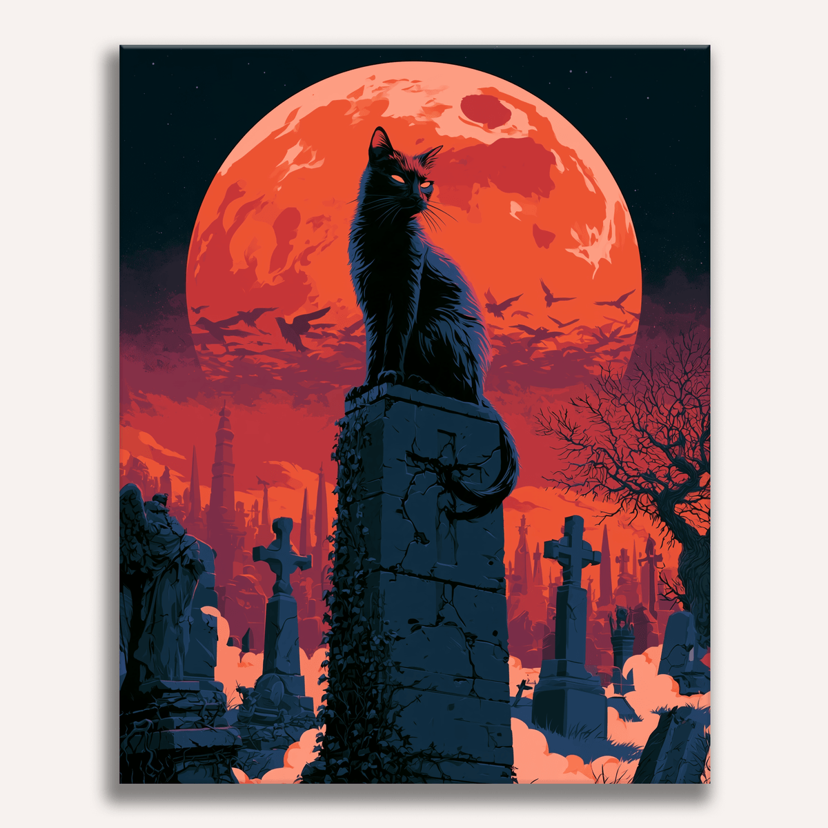 Red Sky Graveyard - Number Artist Paint by Numbers Kits