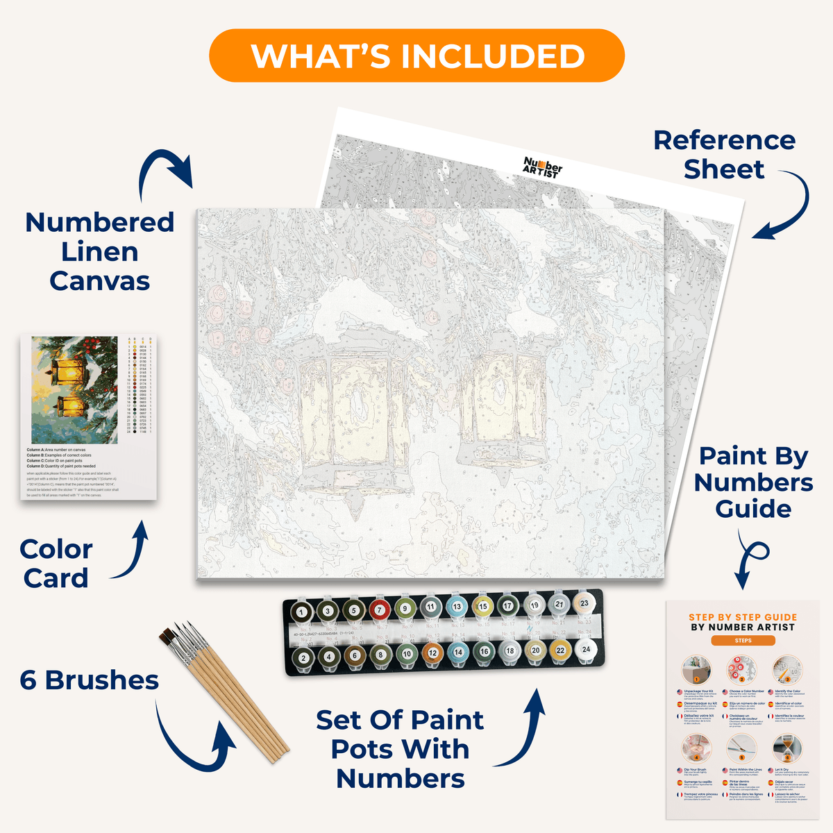 Winter Lanterns - Number Artist Paint by Numbers Kits