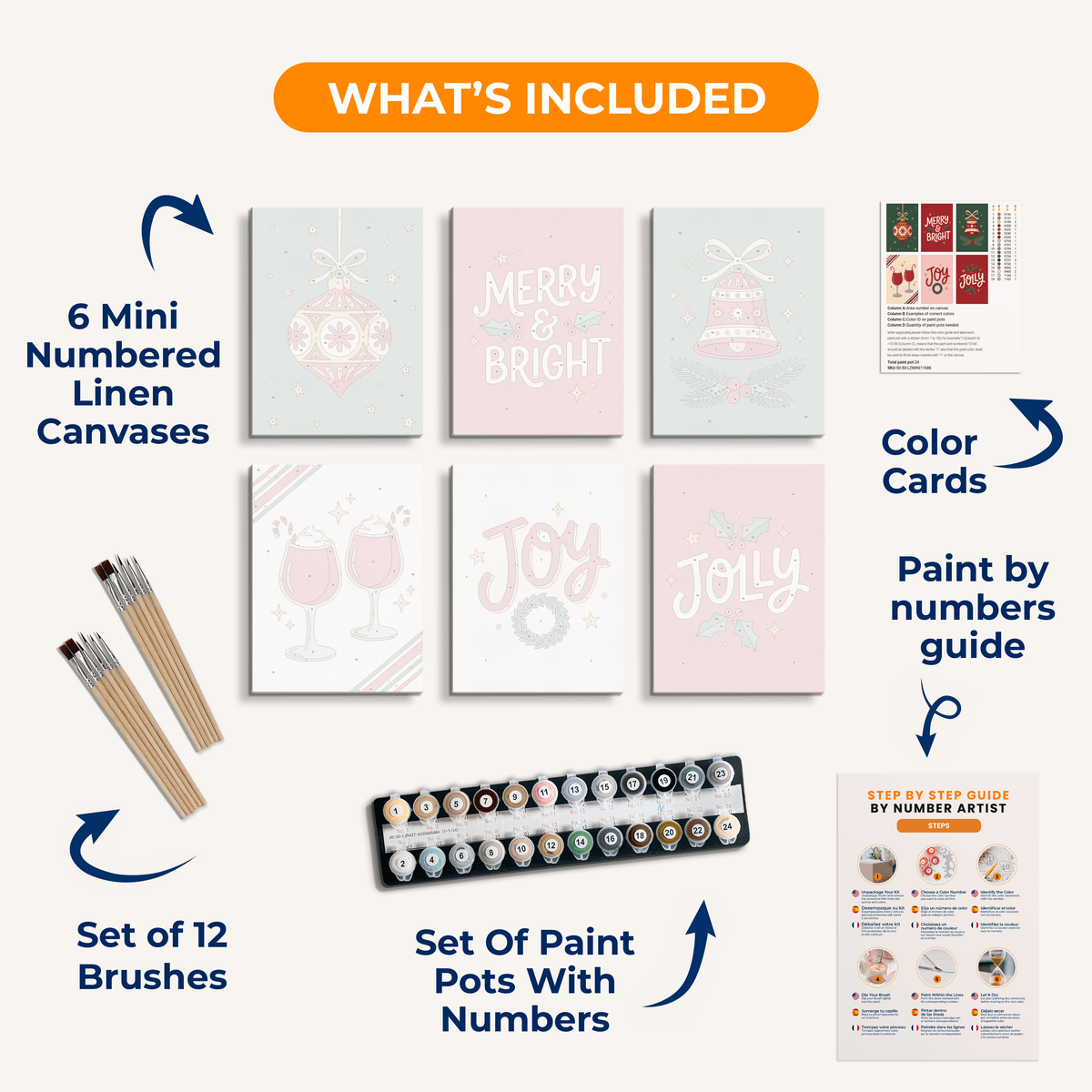 Merry and Bright - Number Artist Paint by Numbers Kits
