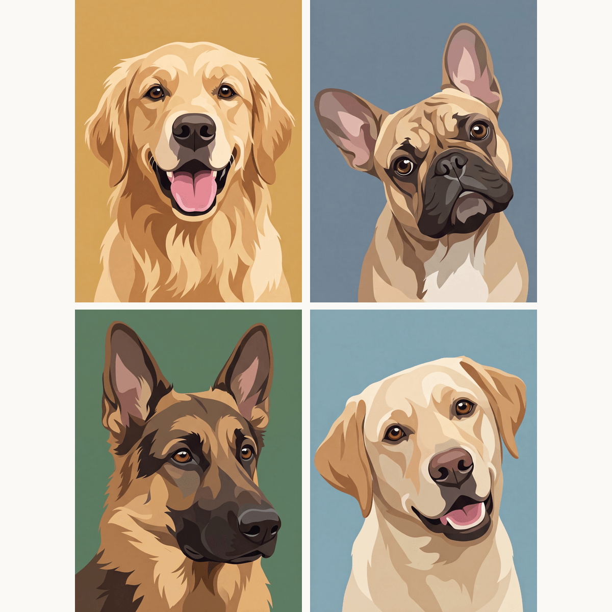 Pup Portraits Vol. 1 - Number Artist Paint by Numbers Kits