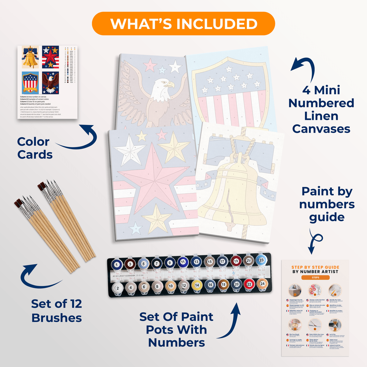 American Heritage - Number Artist Paint by Numbers Kits
