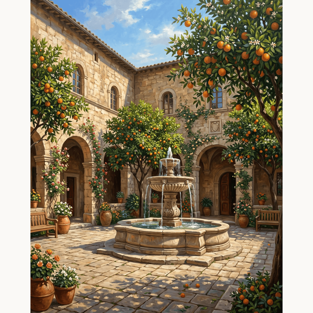 Citrus Courtyard - Number Artist Paint by Numbers Kits