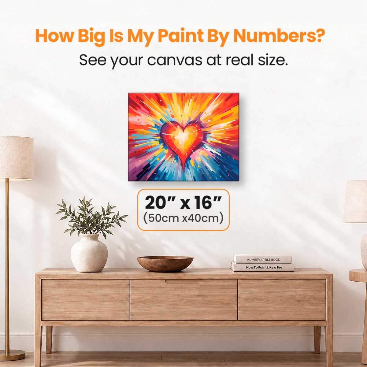 Radiant Heartburst - Number Artist Paint by Numbers Kits