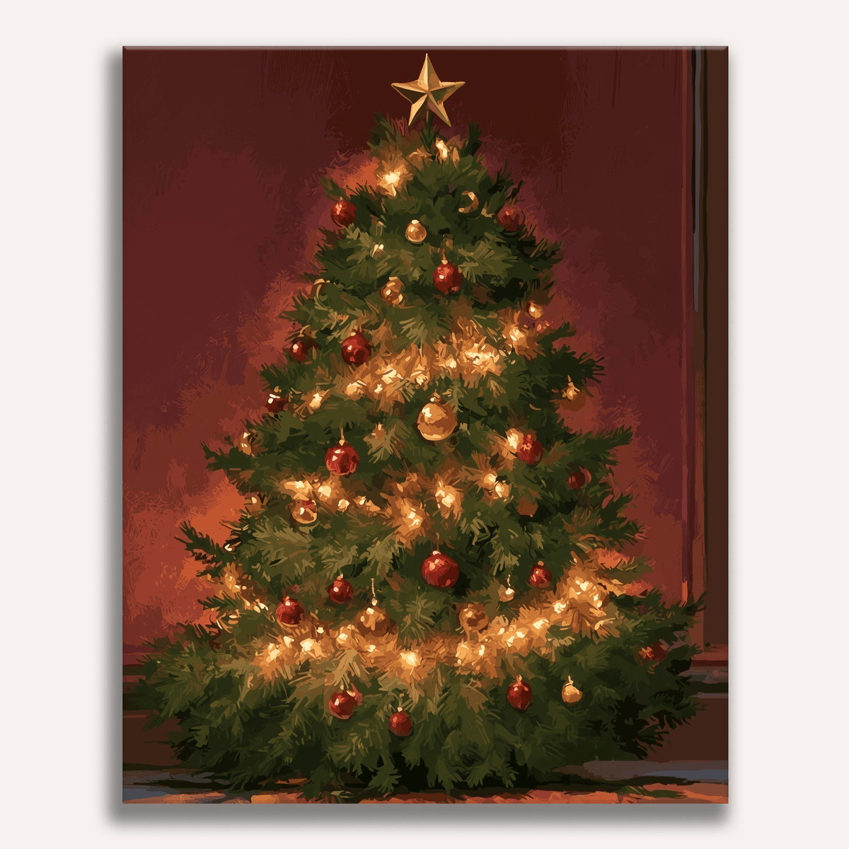 Glowing Festive Tree - Number Artist Paint by Numbers Kits