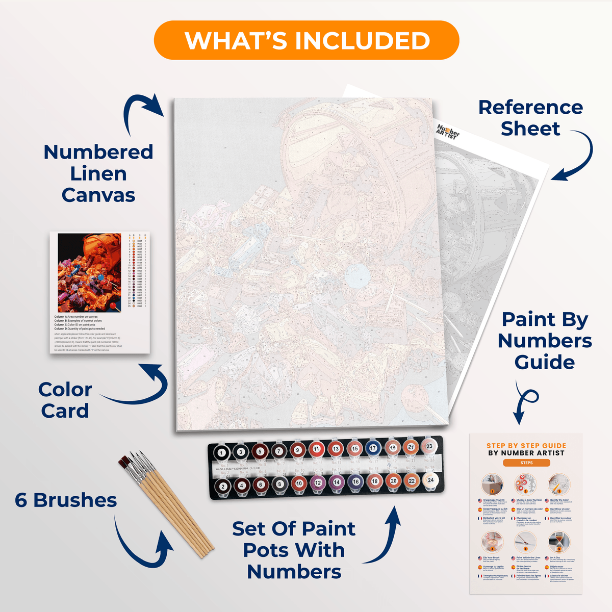 Spooky Bucket Treats - Number Artist Paint by Numbers Kits