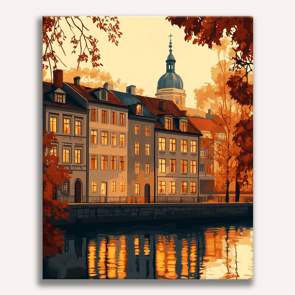 Seascape Town - Number Artist Paint by Numbers Kits