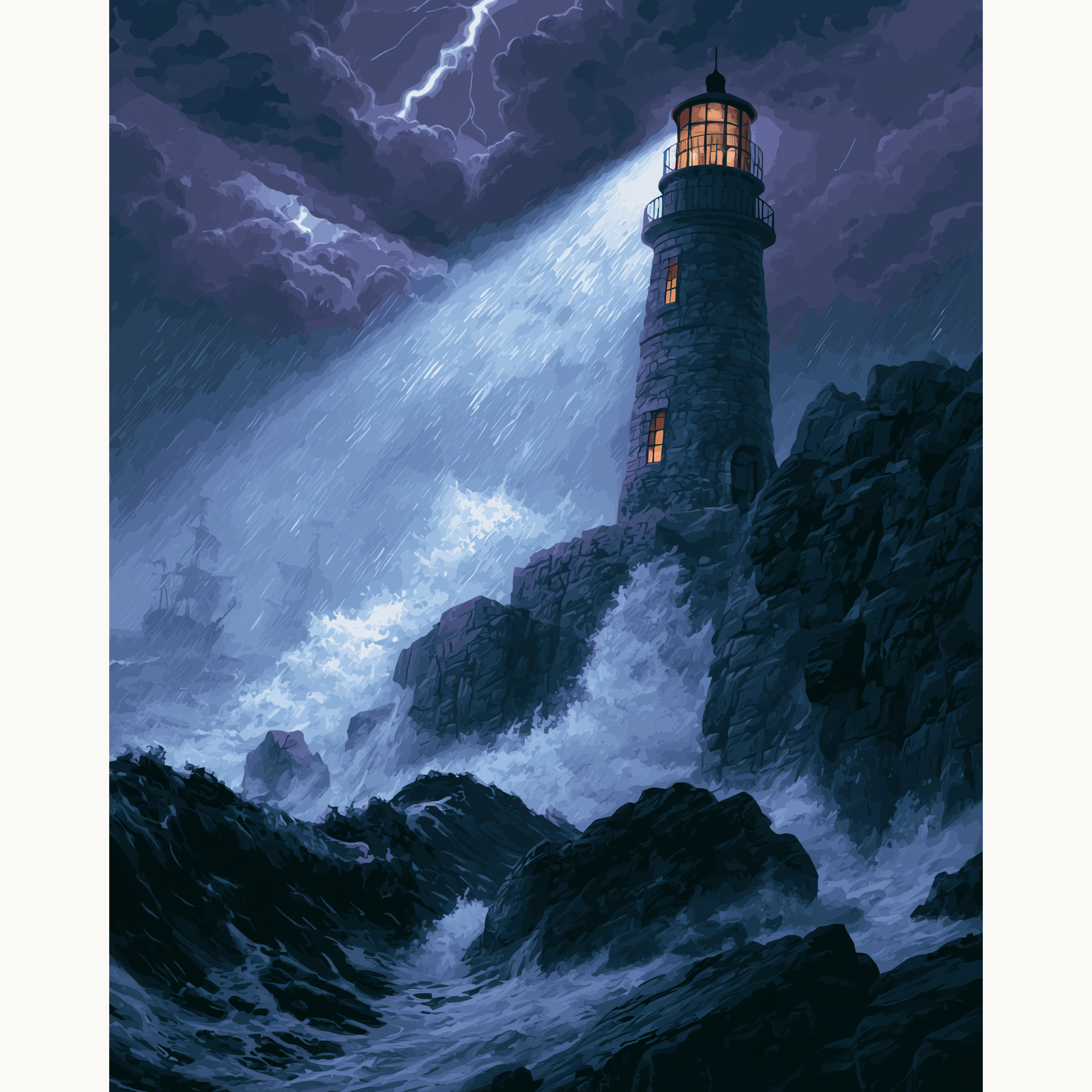 Lighthouse Terror - Number Artist Paint by Numbers Kits